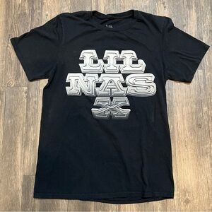 Unisex Lil Nas X Black Logo Front And Back Tee Shirt Size S